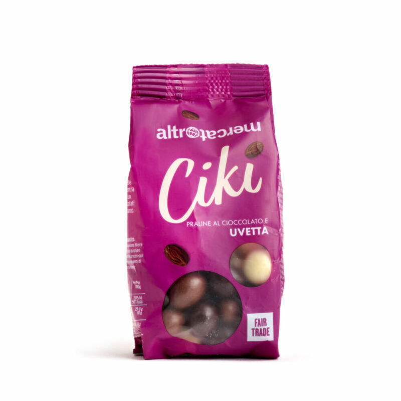 Ciki Dragees di uvetta ricoperti al cioccolato - 100g