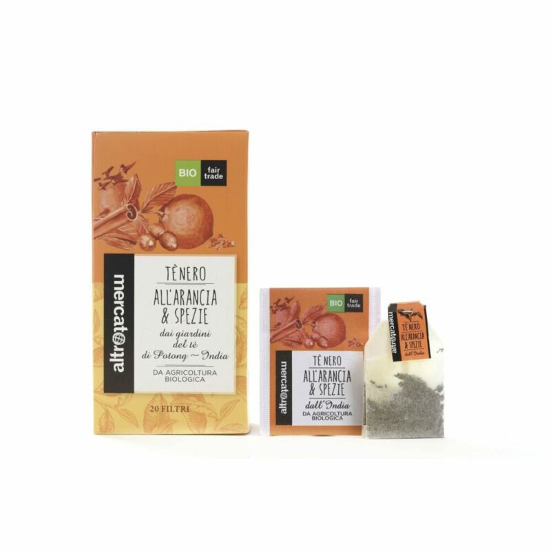 tè nero all'arancio e spezie bio 20 filtri