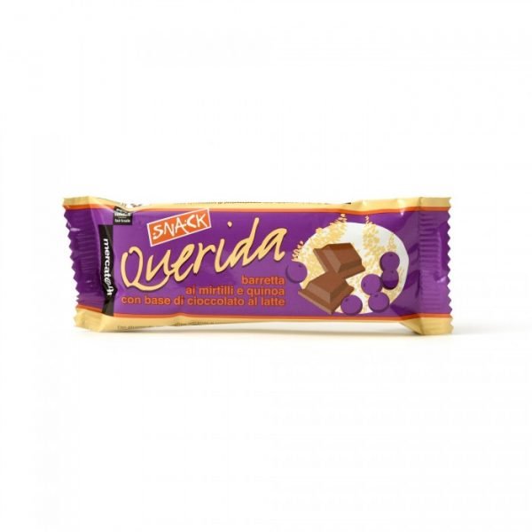 querida - barretta con quinoa, miele, mirtilli e cioccolato