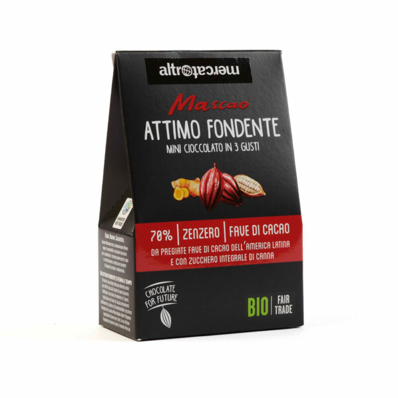 Attimo fondente - mini cioccolato Mascao in 3 gusti - bio - 130g