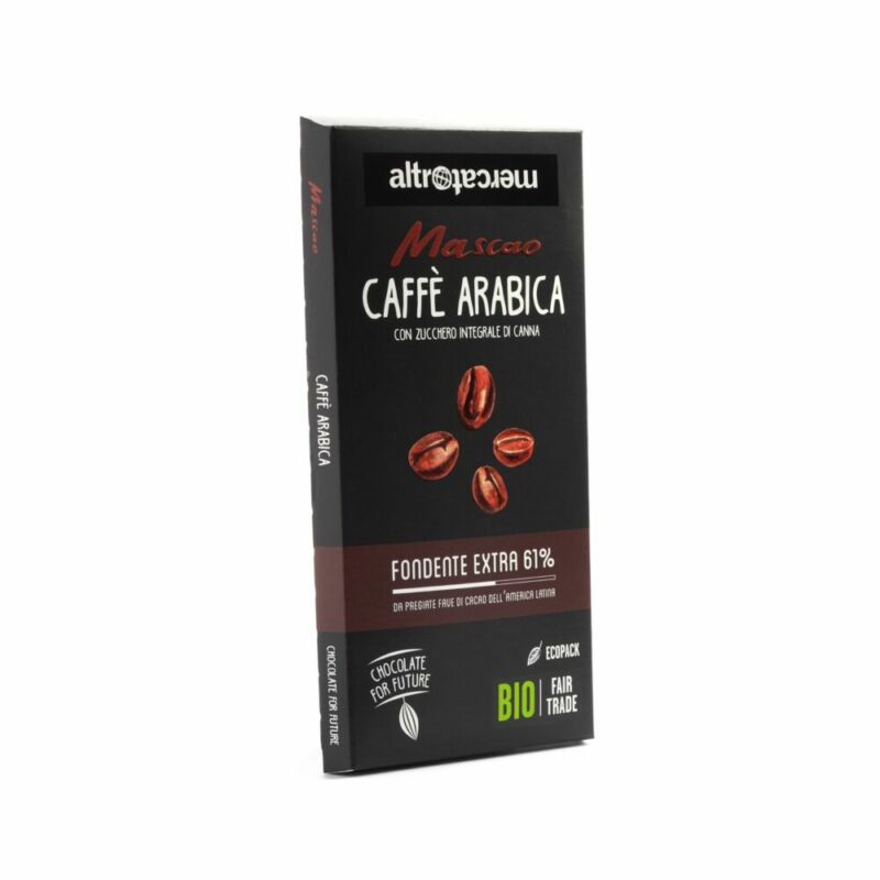 Cioccolato Mascao fondente extra al caffè arabica - bio - 100g