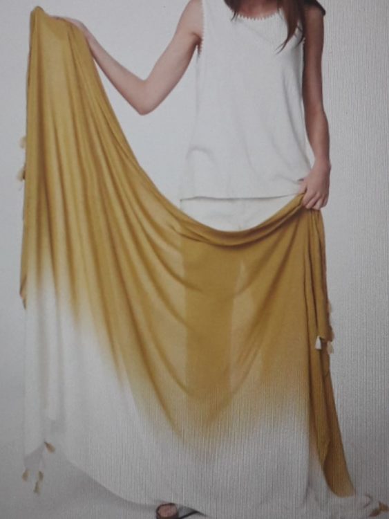 Stola Dip Dye Sarong citron 100%bamboo
