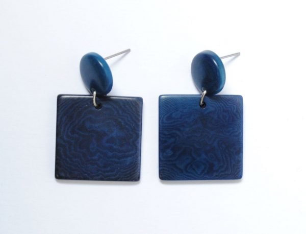 Orecchini Puro blu in tagua