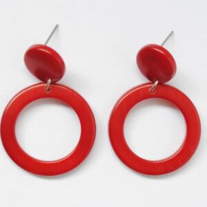 Orecchini Soleado rossi in tagua