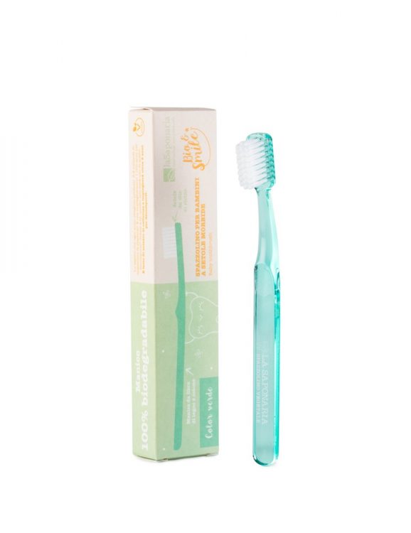 Spazzolino fibra vegetale Bimbi Verde