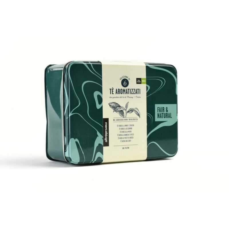 tè aromatizzati - bio scatola latta 6 gusti x 10 bustine - immagine 3
