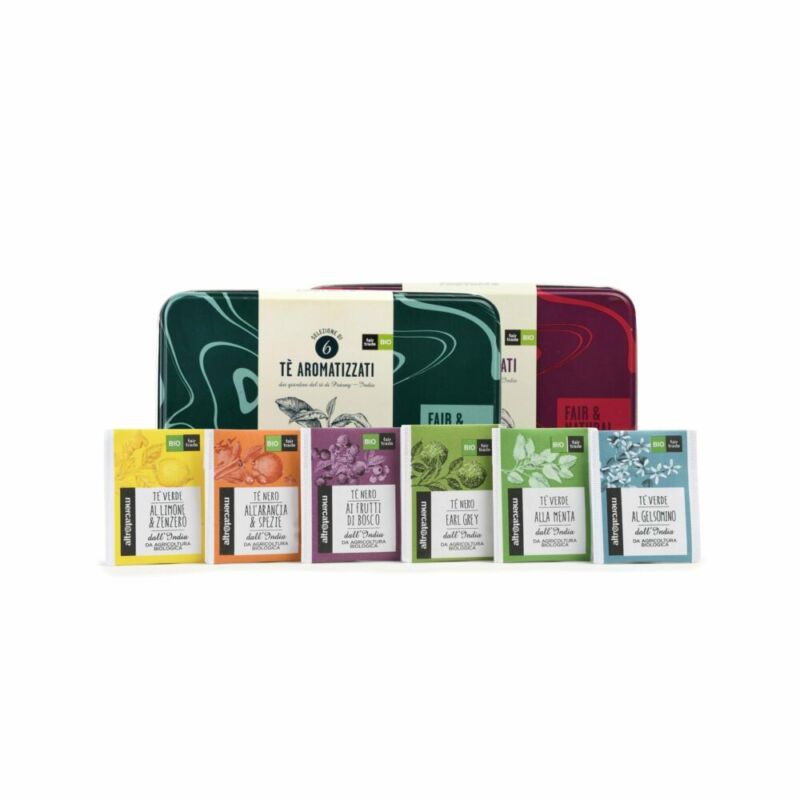 tè aromatizzati - bio scatola latta 6 gusti x 10 bustine