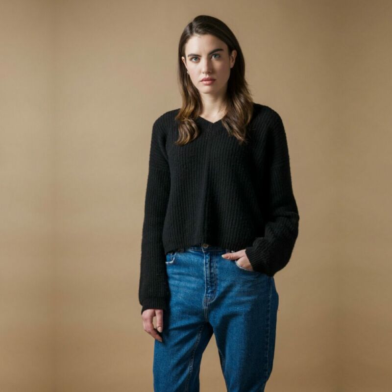 maglione luisa m black 95%cashm.rigener.5%lana