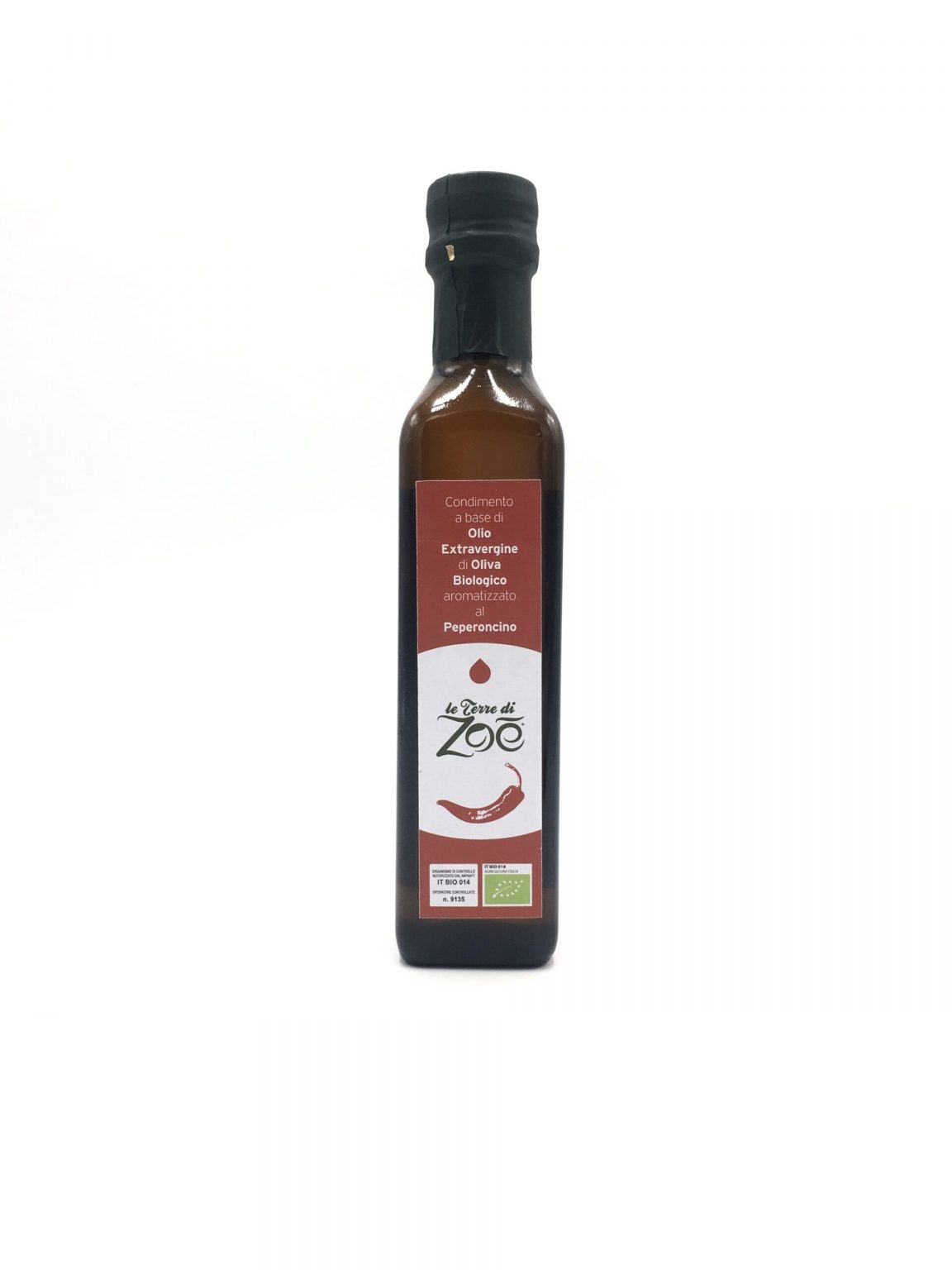olio evo al peperoncino biologico 0,25 calabria solidale