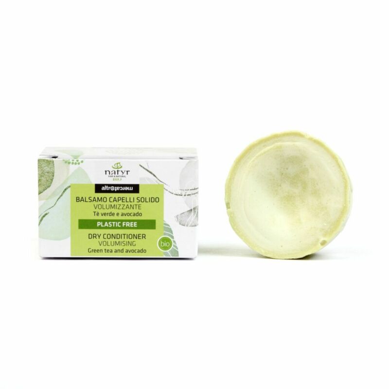 Balsamo solido volumizzante - Tè verde e Avocado - 50 gr - bio