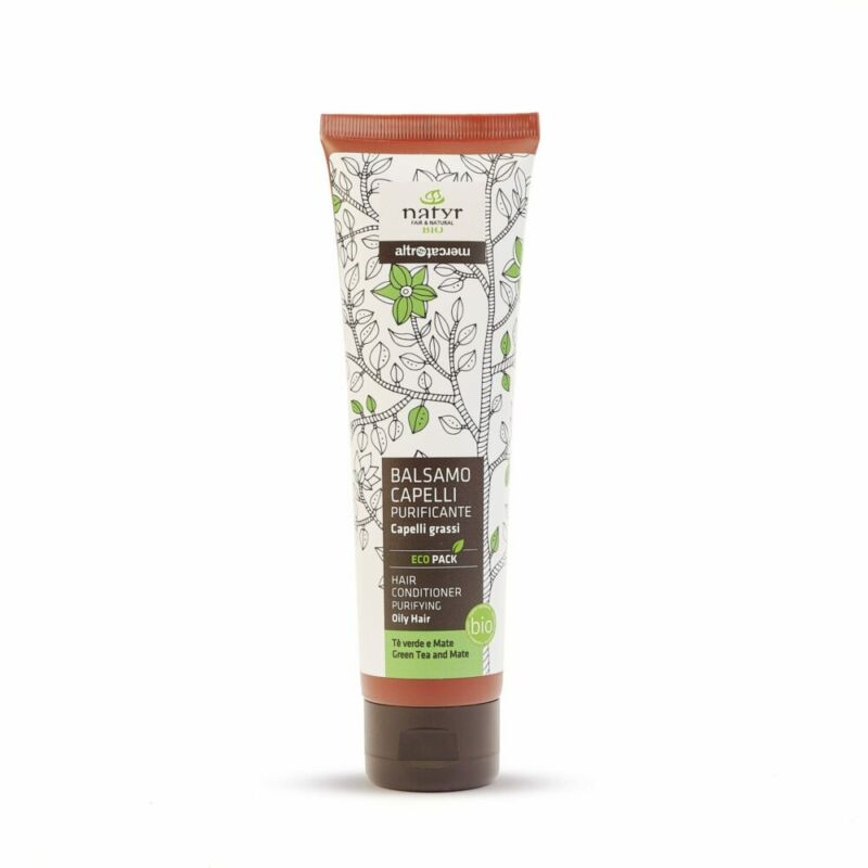 Balsamo capelli purificante – capelli grassi – tè verde e mate - bio