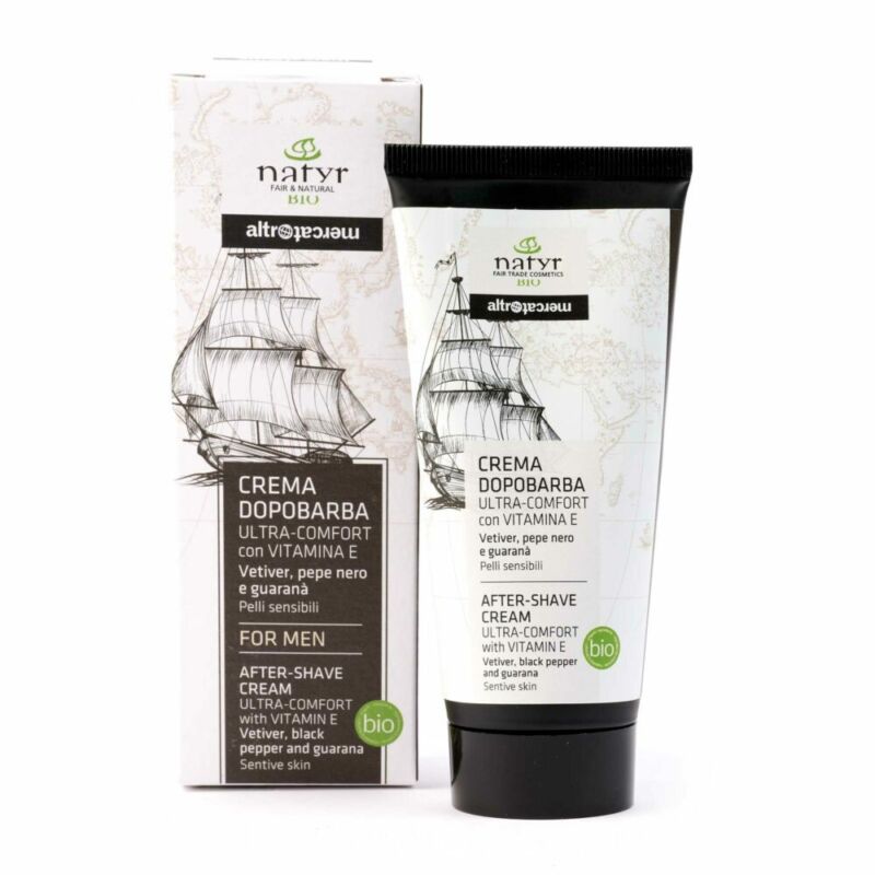 Crema dopobarba - Vetiver, pepe nero e guaranà - bio - 100ml