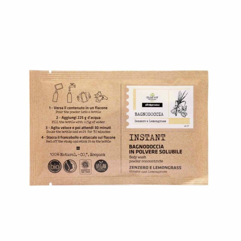 Bagnodoccia in polvere solubile - Zenzero&lemongrass - 25g bio