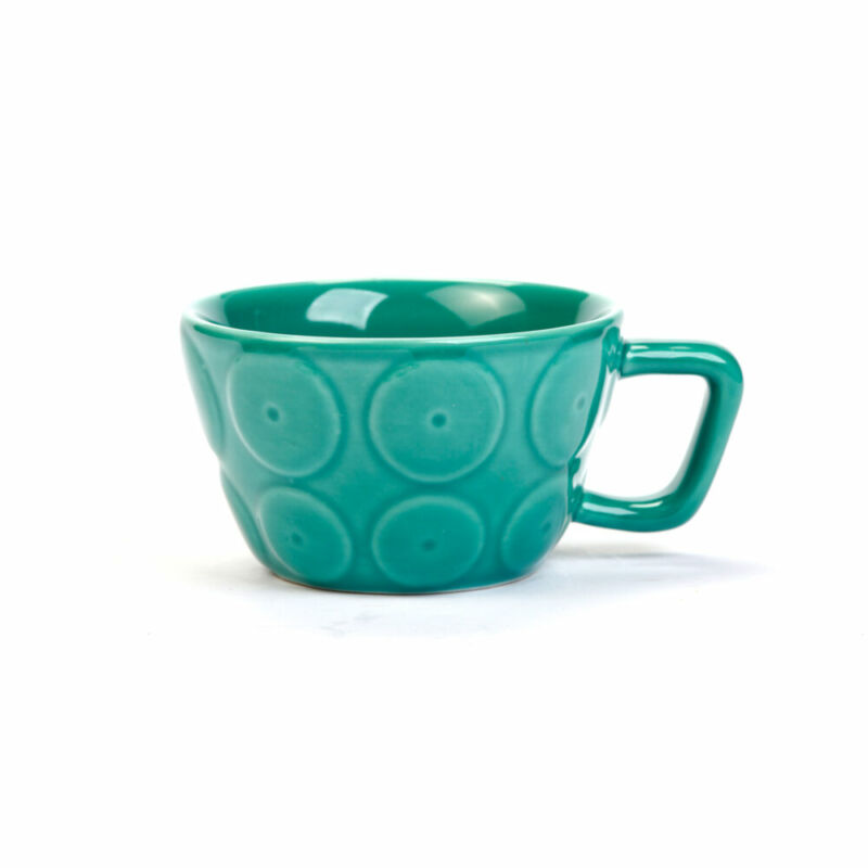 Tazza larga ECHINI acquamarina
