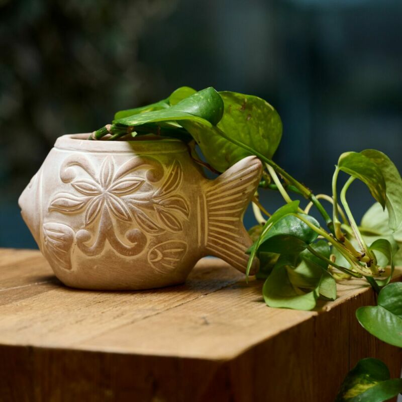 Bomboniera Vasetto PESCE in terracotta - immagine 2