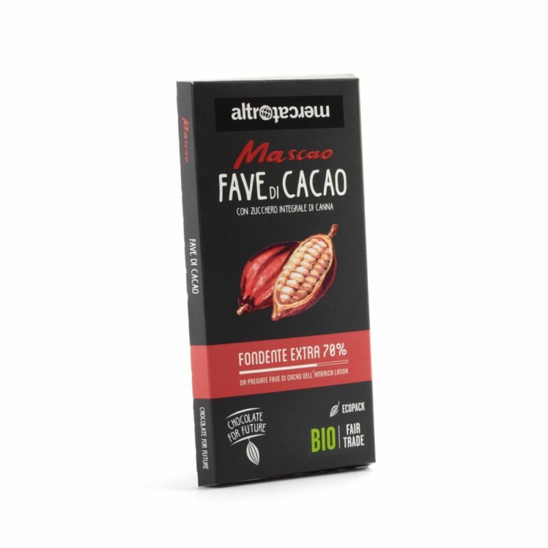 Cioccolato Mascao fondente extra con fave di cacao - bio - 80g
