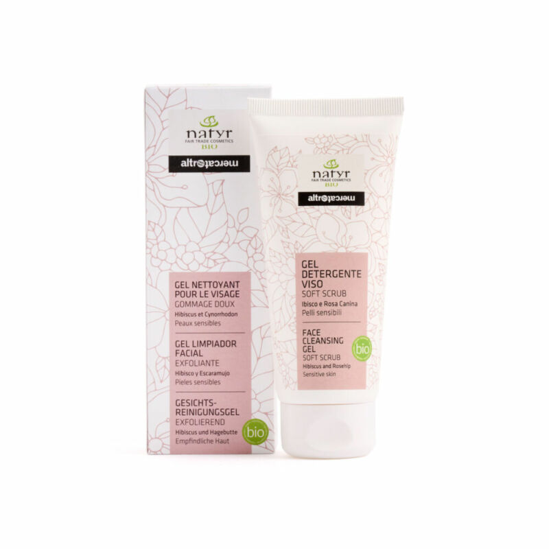 Gel detergente viso esfoliante - ibisco - bio - 100ml