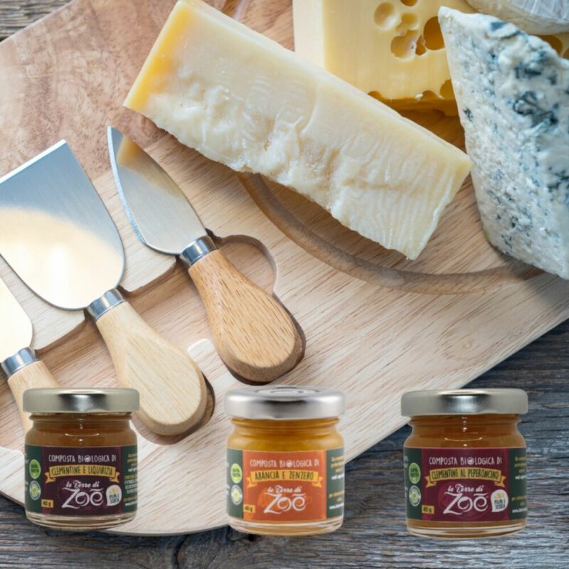tris degustazione composte bio clementine mix 3x40g (bergamotto, liquirizia, peperoncino)