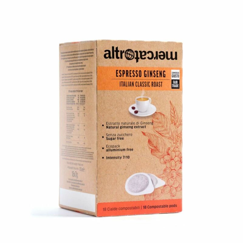 Caffè espresso ginseng - senza zucchero - 18 cialde